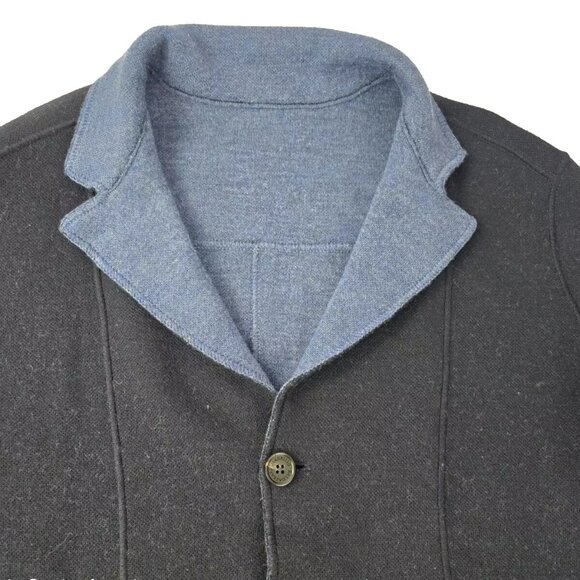 Maurizio Baldassari Brera Reversible Knit Wool Swacket Blazer Cardigan 52 M - Picture 3 of 16